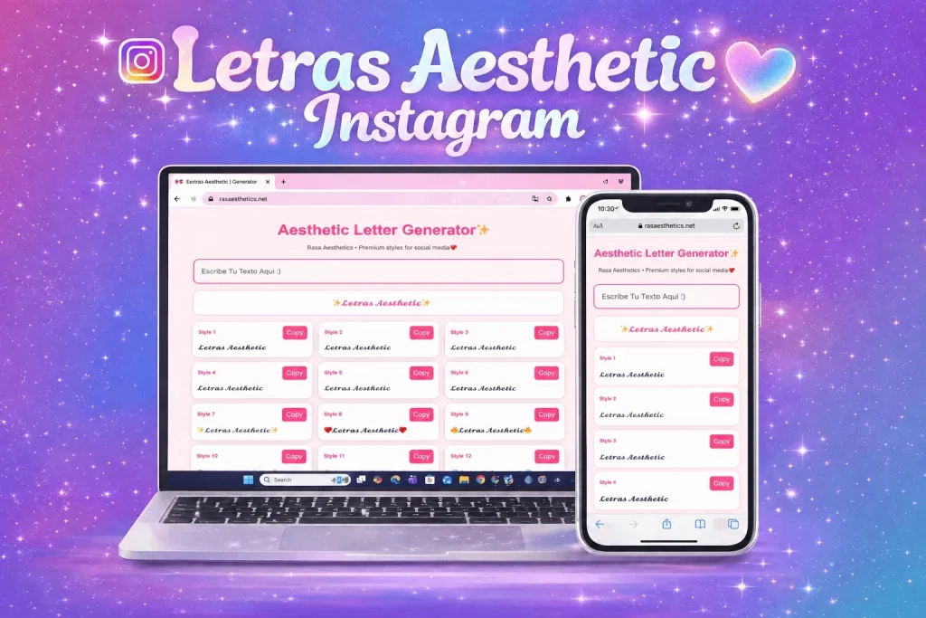 Letras Aesthetic Instagram thumbnail