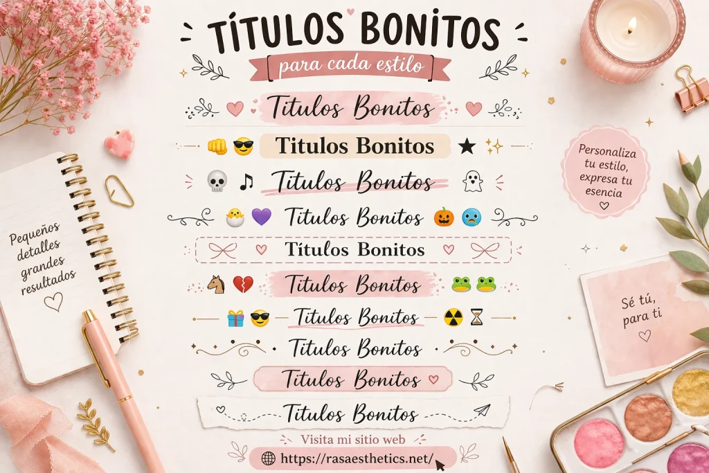 Títulos Bonitos | Letras Aesthetic Copia y Pega Texto con Estilo al Instante 1 Títulos Bonitos 1